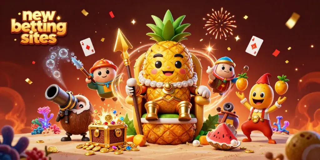 Engage with new betting sites through exciting characters in a vibrant casino setting.