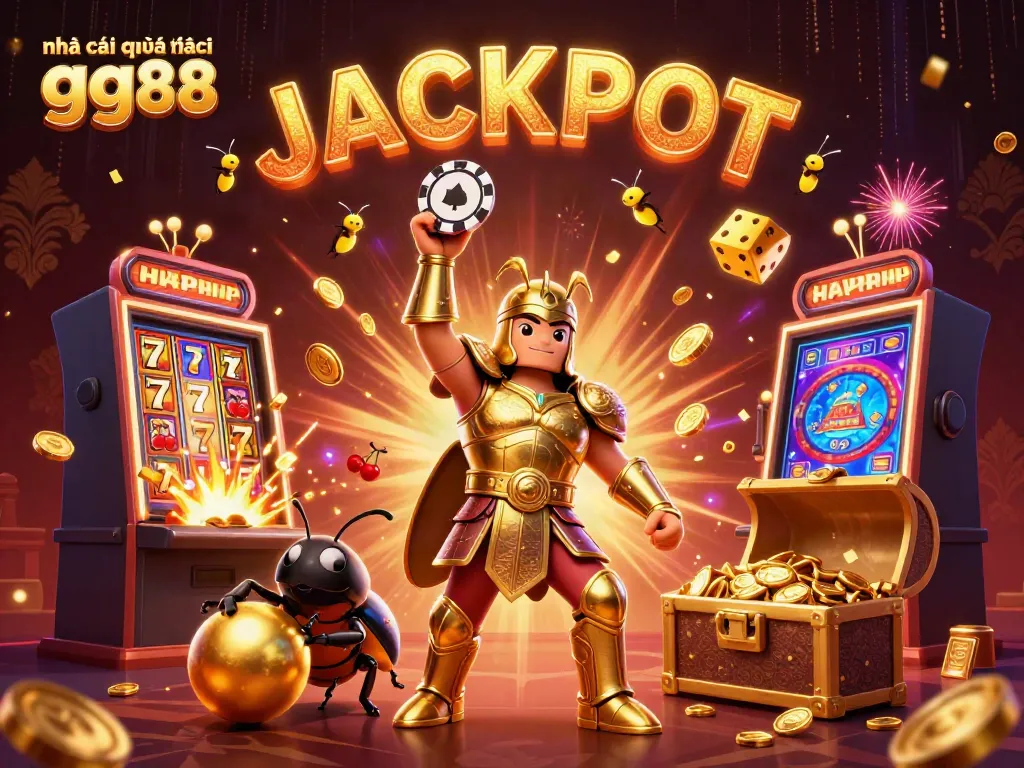 Engage with the vibrant world of nhà cái quốc tế gg88 as a hercules beetle celebrates winning with casino elements.