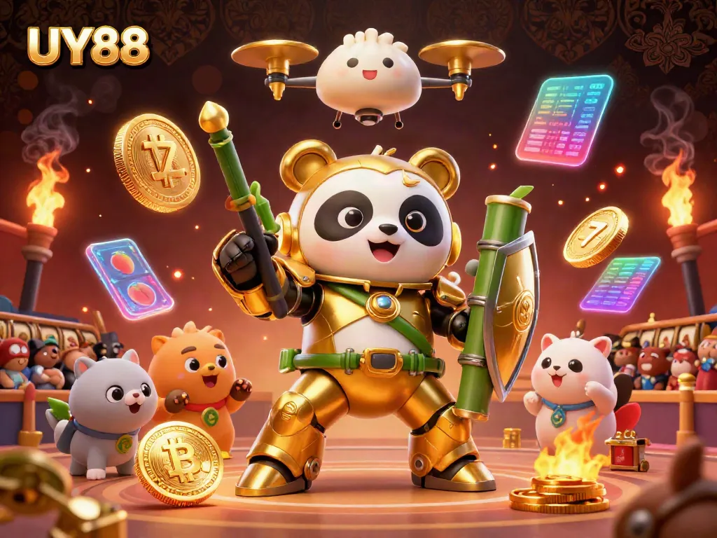 Experience the excitement of UY88 slots with vibrant characters and immersive casino elements.