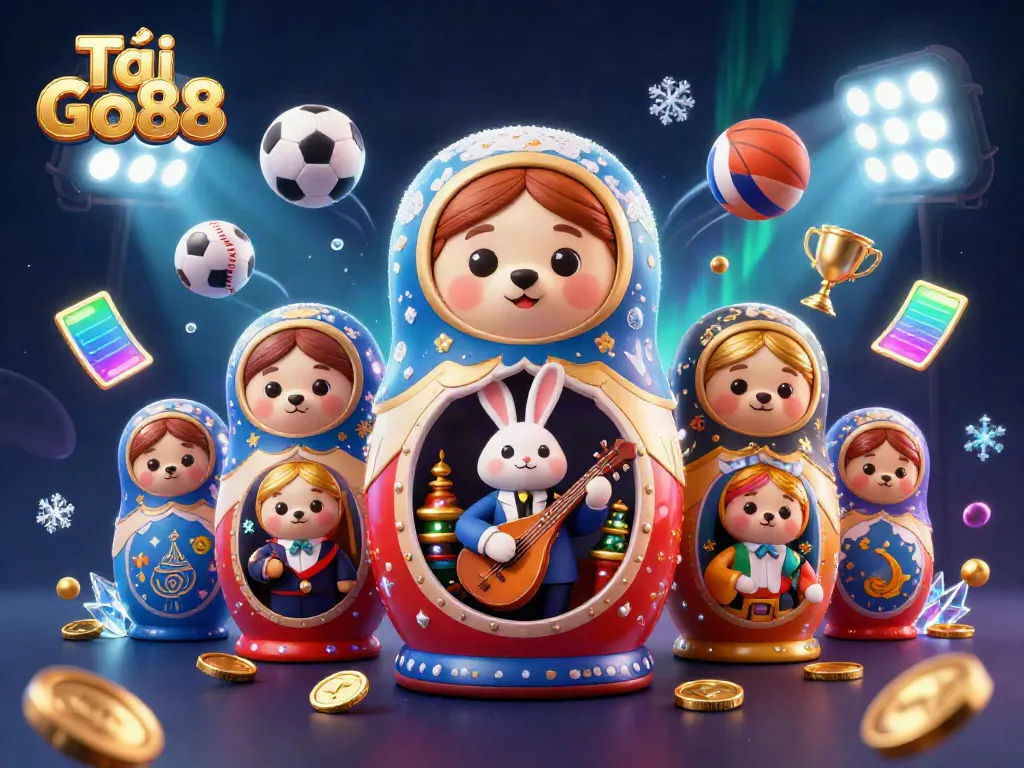 Engage in exhilarating gameplay with Tải Go88, featuring a vibrant 3D casino scene.