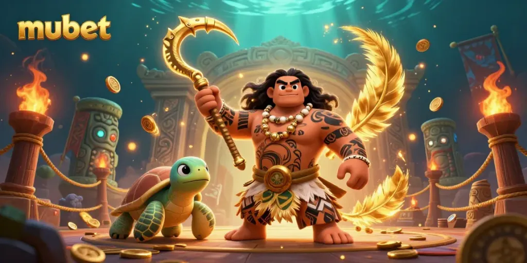 Join the excitement at mubet with vibrant casino action featuring demigod characters and dynamic game elements.